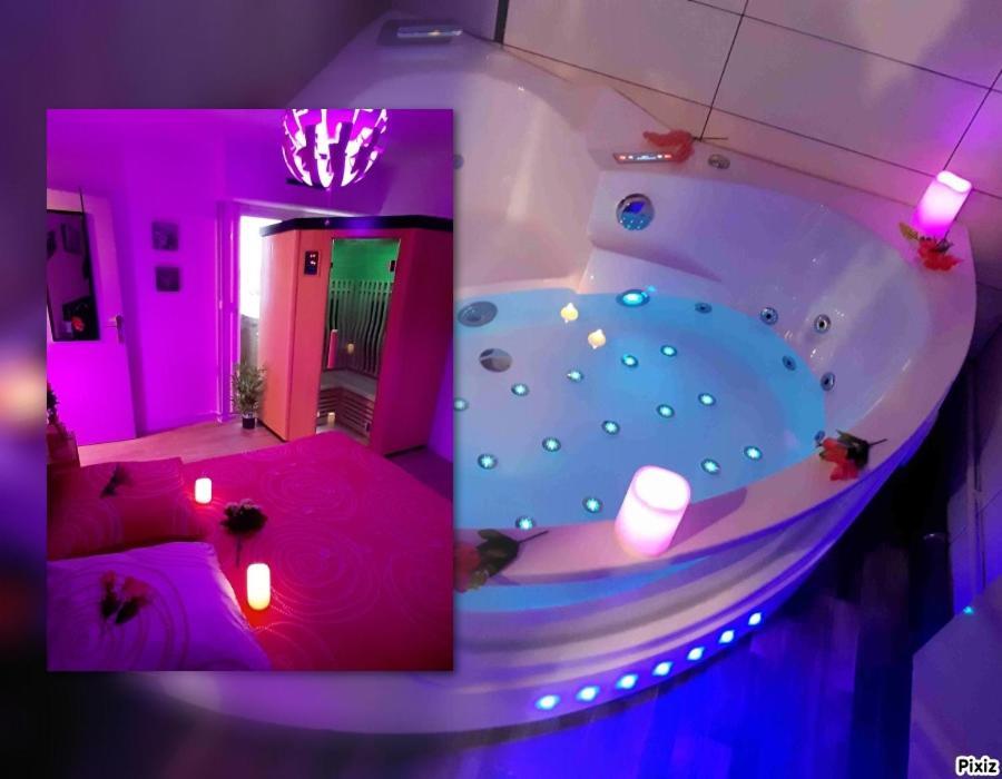 Luxe Sauna Privatif Et Grand Bain Jacuzzi A Deux A Biscarosse Plage Pour Nuit Romantique Avec Decoration Led Et Bougies Бискарос Екстериор снимка